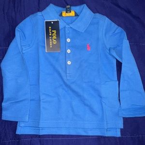 Toddler 2/2T long sleeve polo shirt